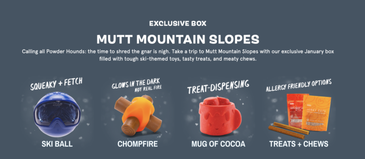 Super Chewer Mutt Mountain Slopes Box February 2021