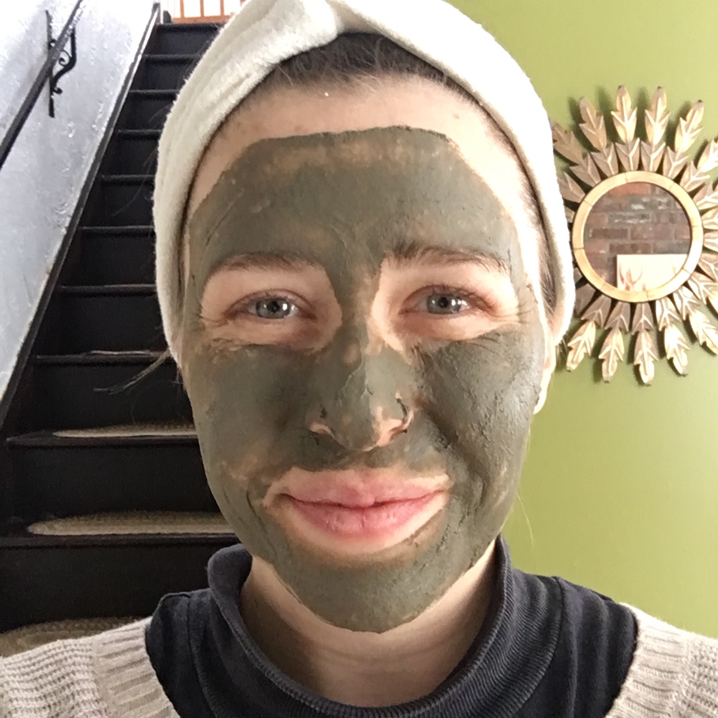 Mermaid Mud Mask applied to face