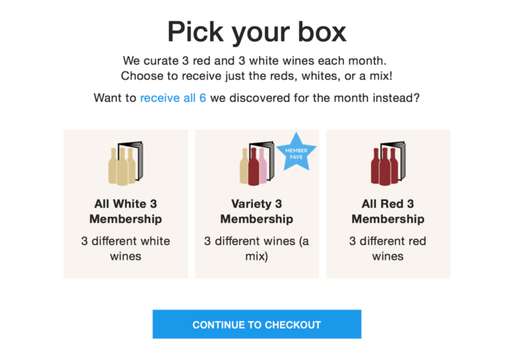 "Pick your box" image from Wine Awesomeness' website