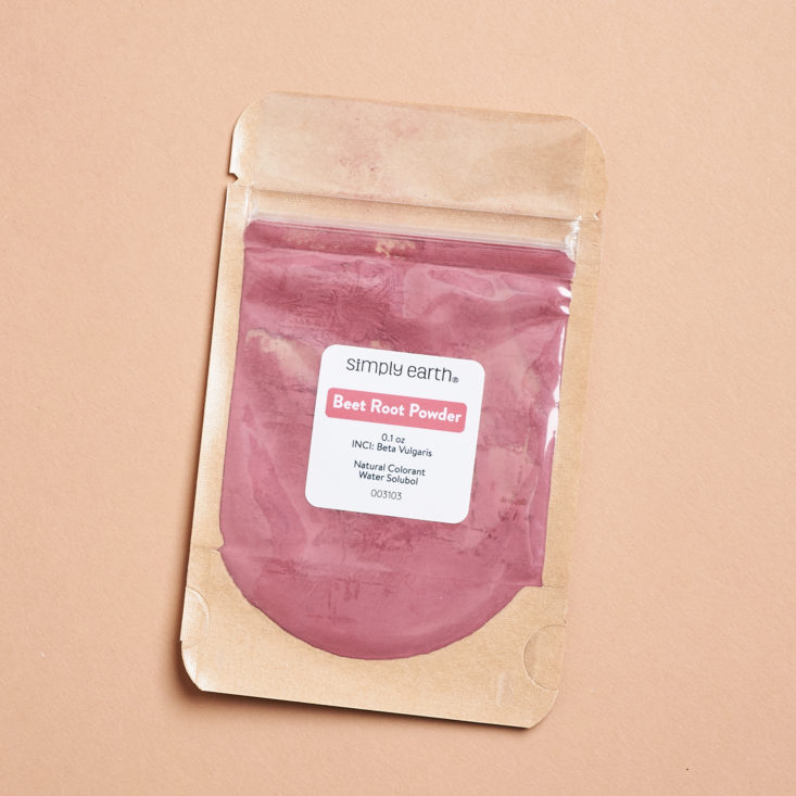 Simply Earth March 2021 beet root powder