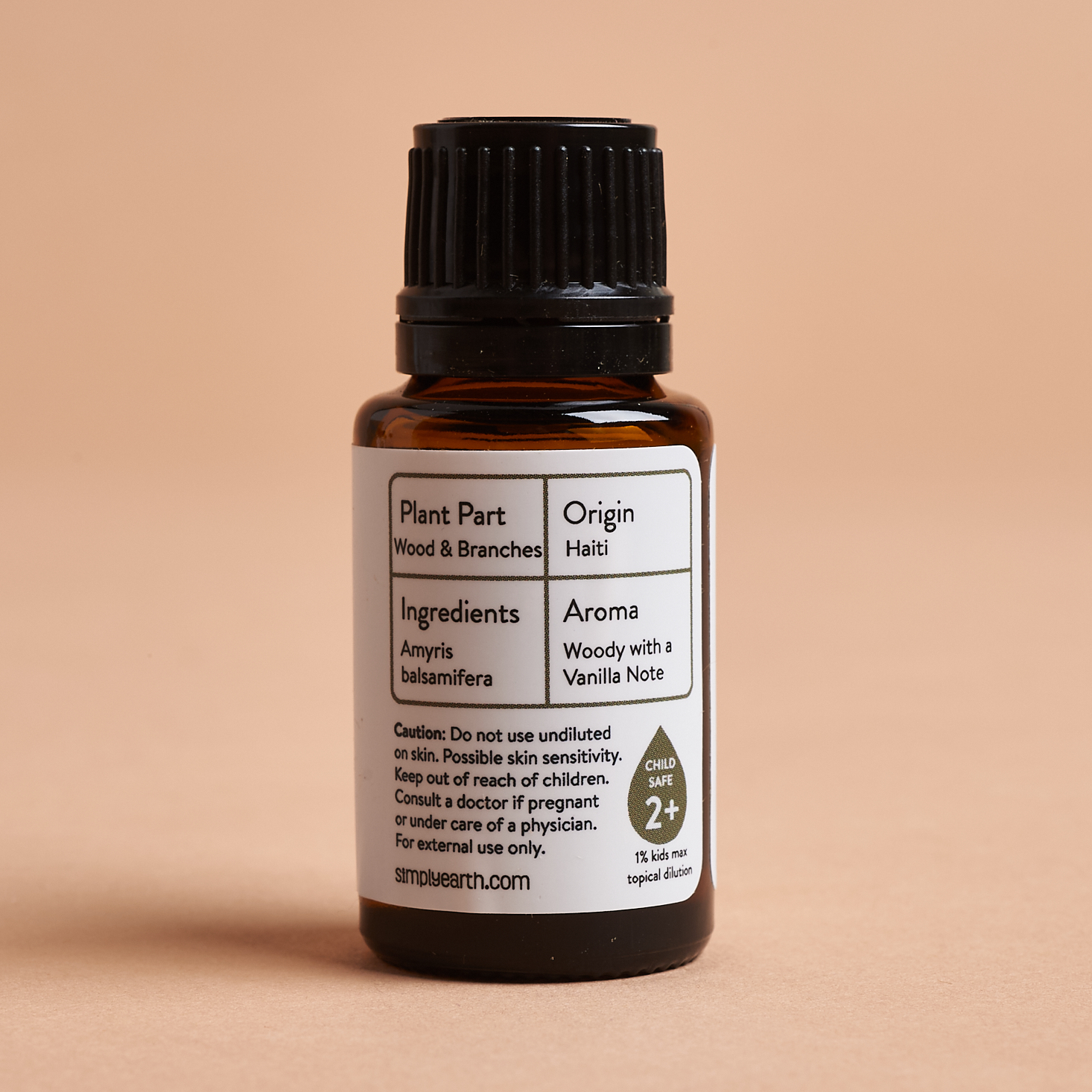 Simply Earth March 2021 amyris essential oil label