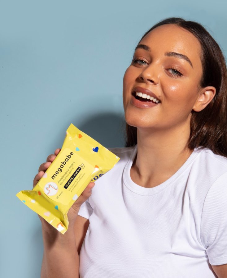 Model and Megababe Antibacterial Wipes