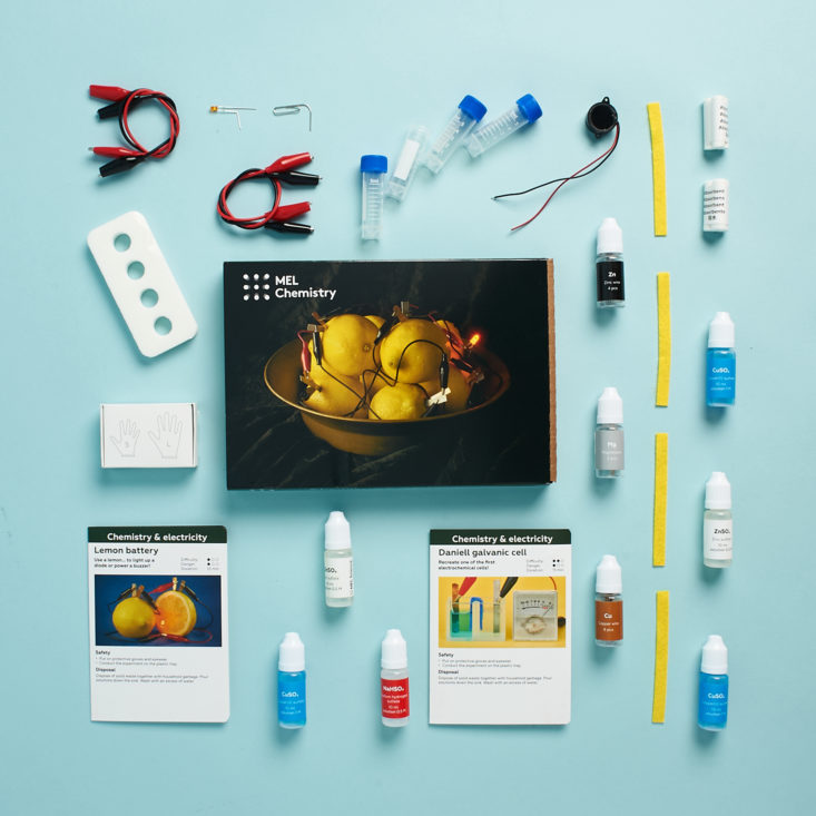 mel science box and chemistry kit