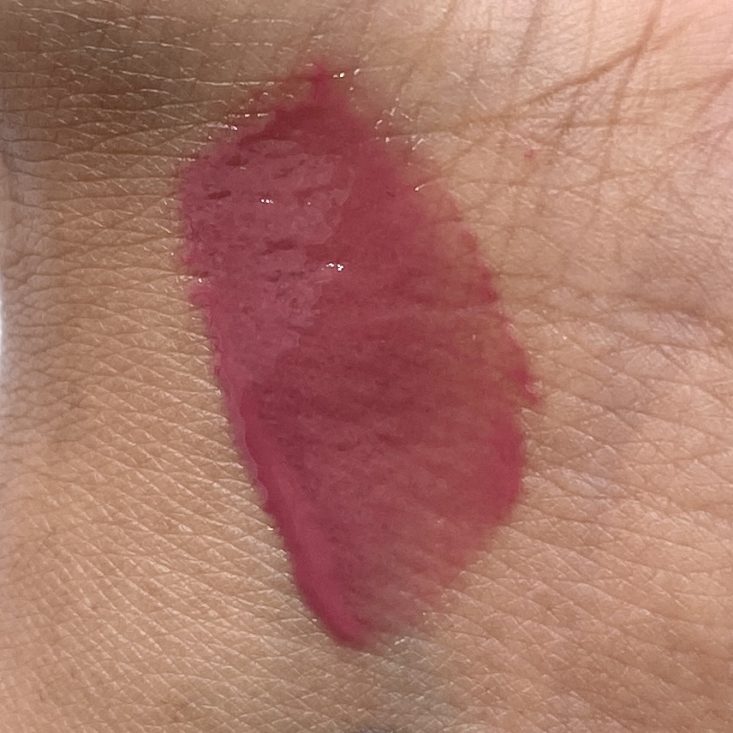 BareMinerals Gen Nude Patent Lip Lacquer in Pout Swatch for Birchbox March 2021