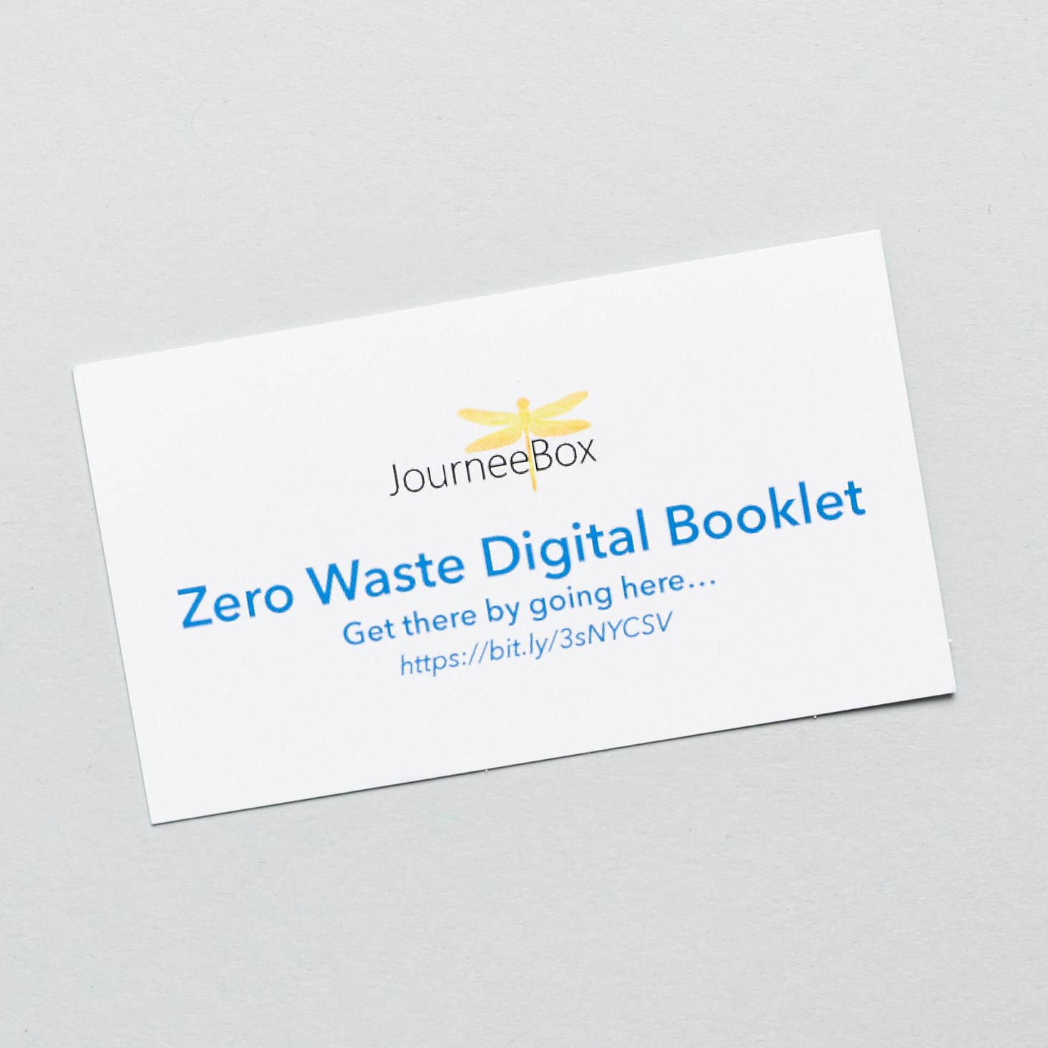 Zero Waste Digital Booklet card from JourneeBox Spring 2021