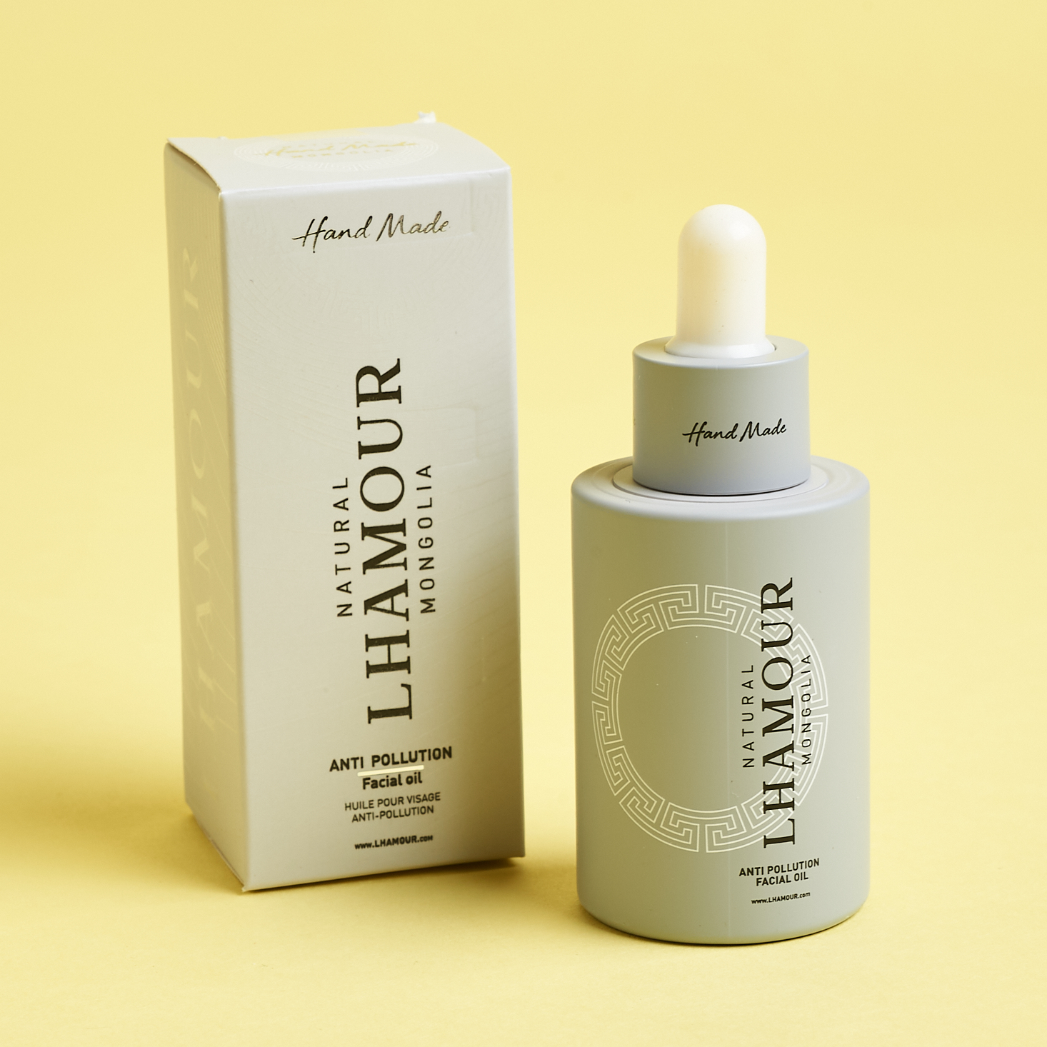 Lhamour Anti Pollution Facial Oil Front for Nourish Beauty Box April 2021