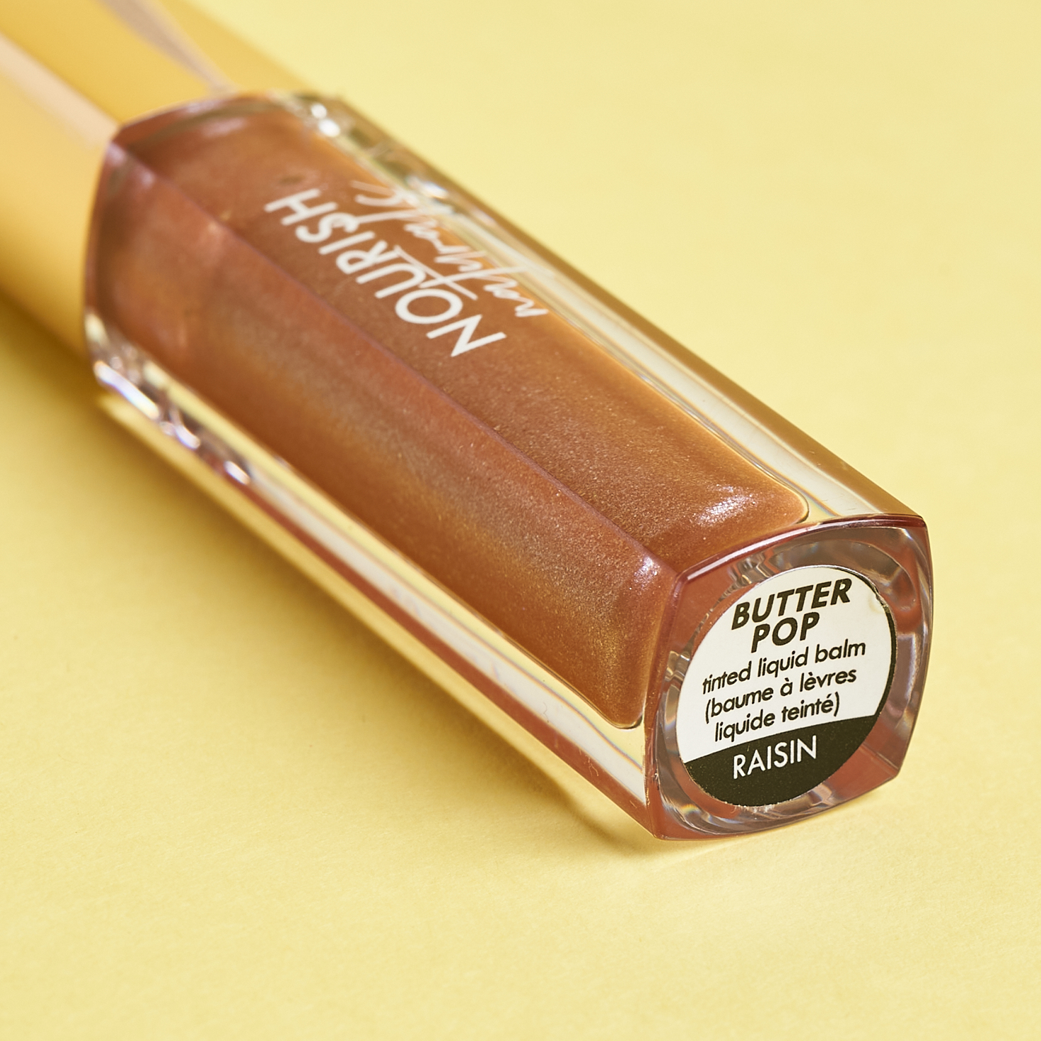 Nourish Naturals Butter Pop Tinted Liquid Balm Close-up for Nourish Beauty Box April 2021