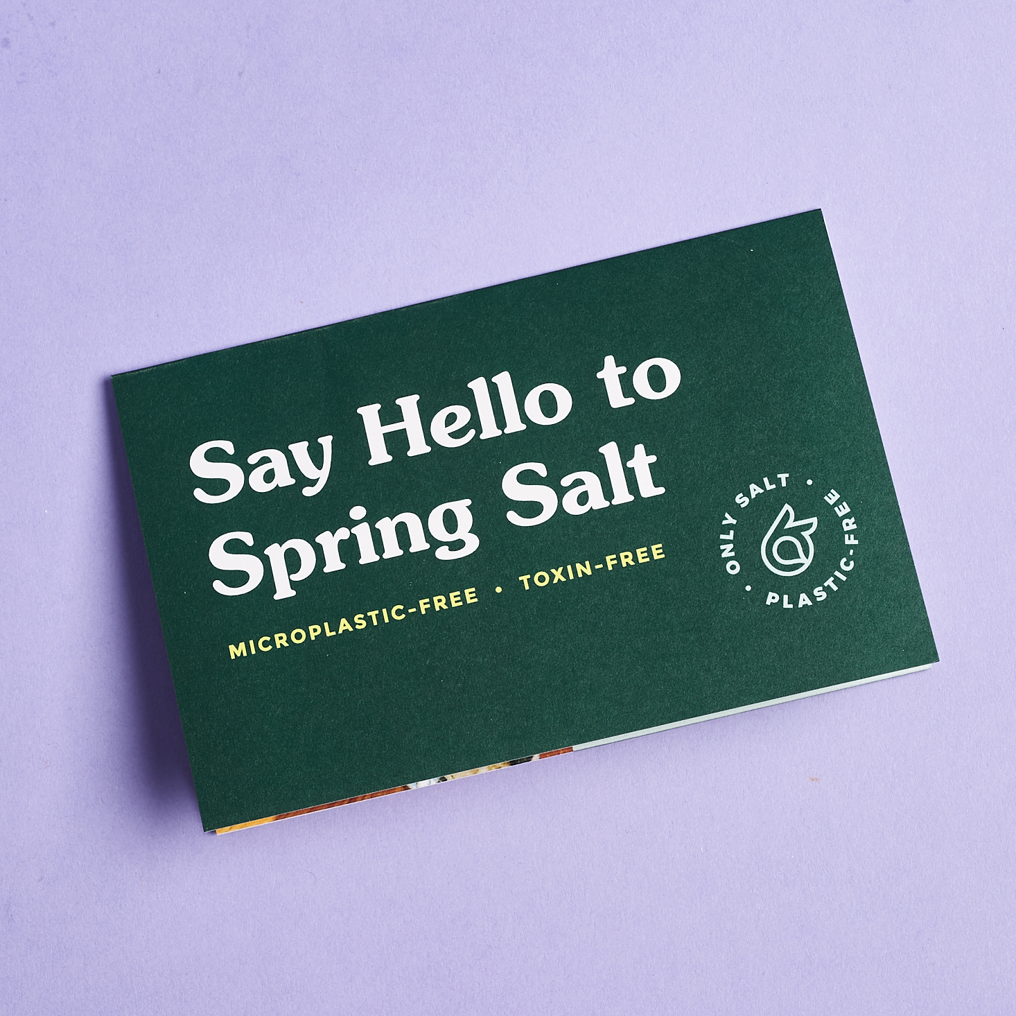 info about spring salt from Earthlove April 2021