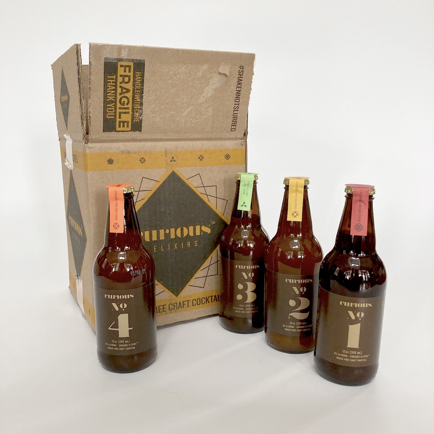 Curious Elixirs Booze-Free Cocktail Club Monthly Variety Pack