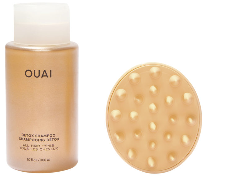 Ouai detox shampoo and scalp massager