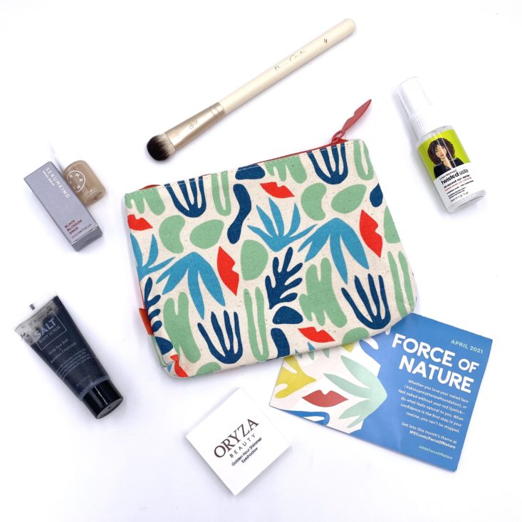 Full contents of this month's Ipsy Glam Bag.