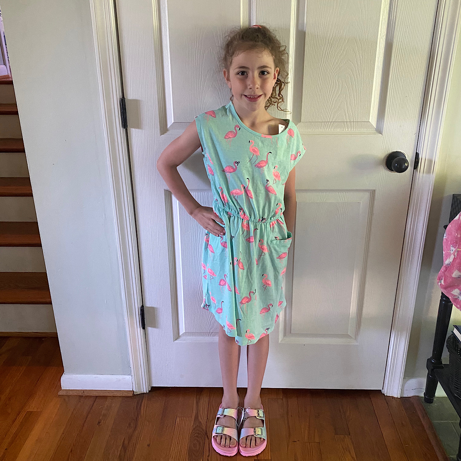 Flamingo Dress with Shoes