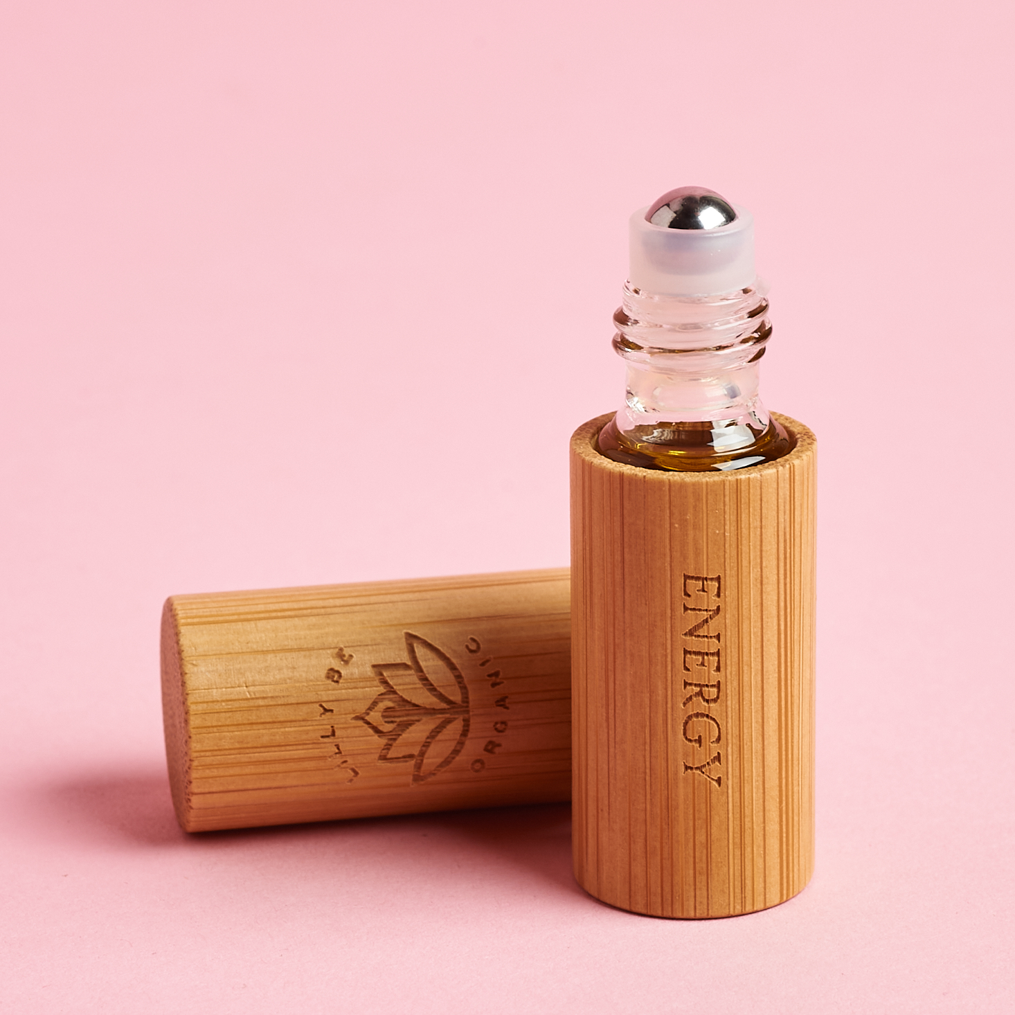 The open tube for Lilly Be Be Energized Perfume Oil from the Nourish Beauty Box June 2021.