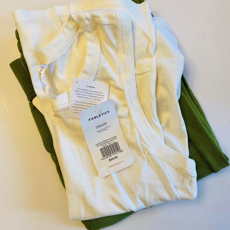 Shirt and Pants Folded Fabletics May 2020 Box