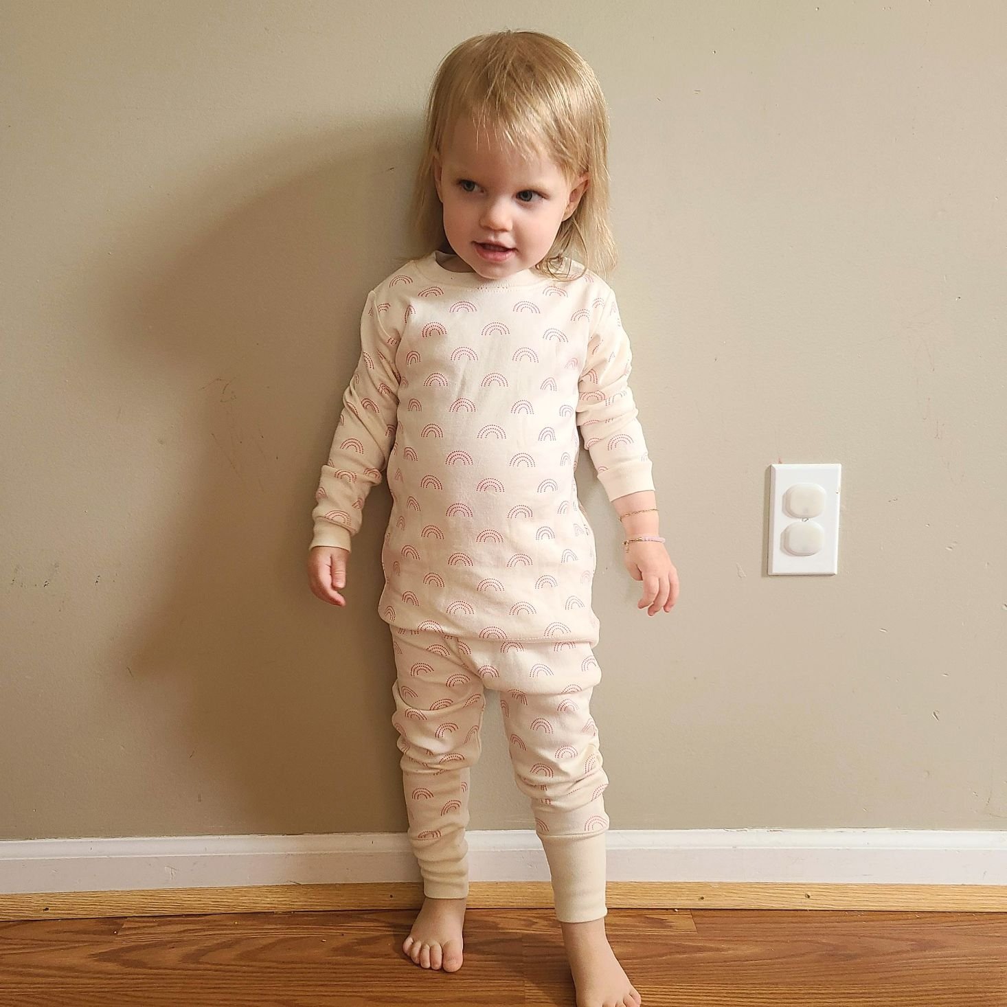 Suprisly May 2021 pajamas modeled on toddler girl