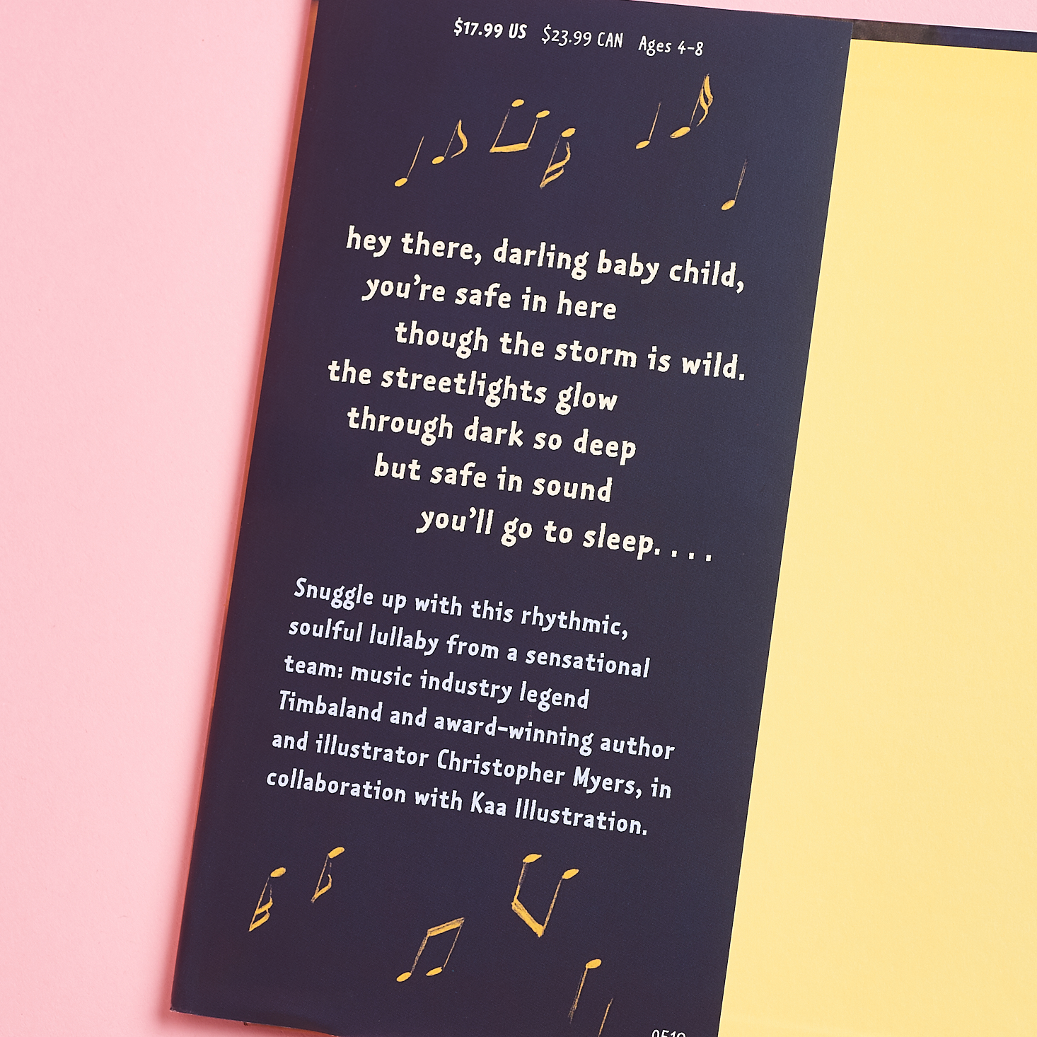 Inside flap of Timbaland Nighttime Symphony from Little Feminist 2-4 May 2021
