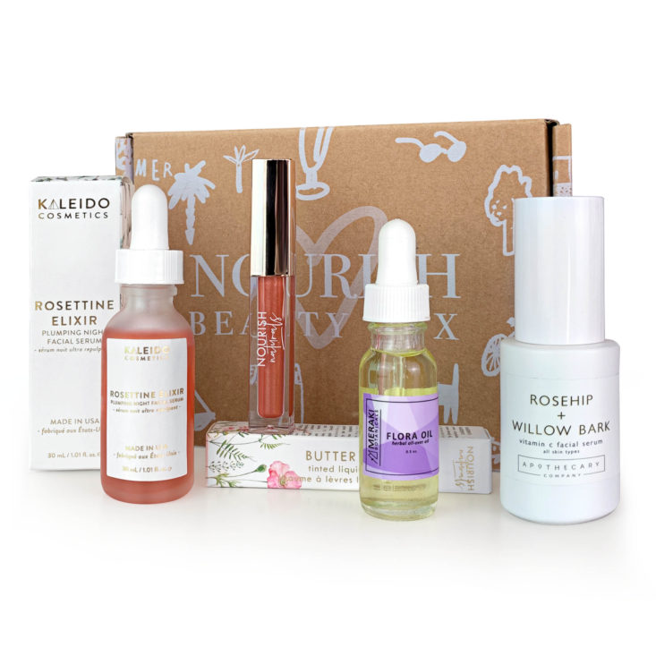 Nourish Beauty supplies with subscription box