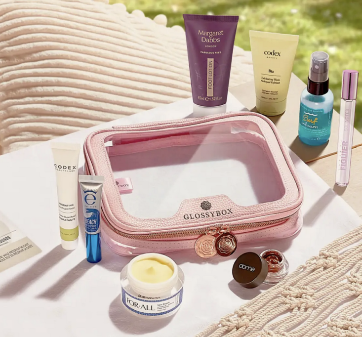 glossybox summer beauty bag and beauty products
