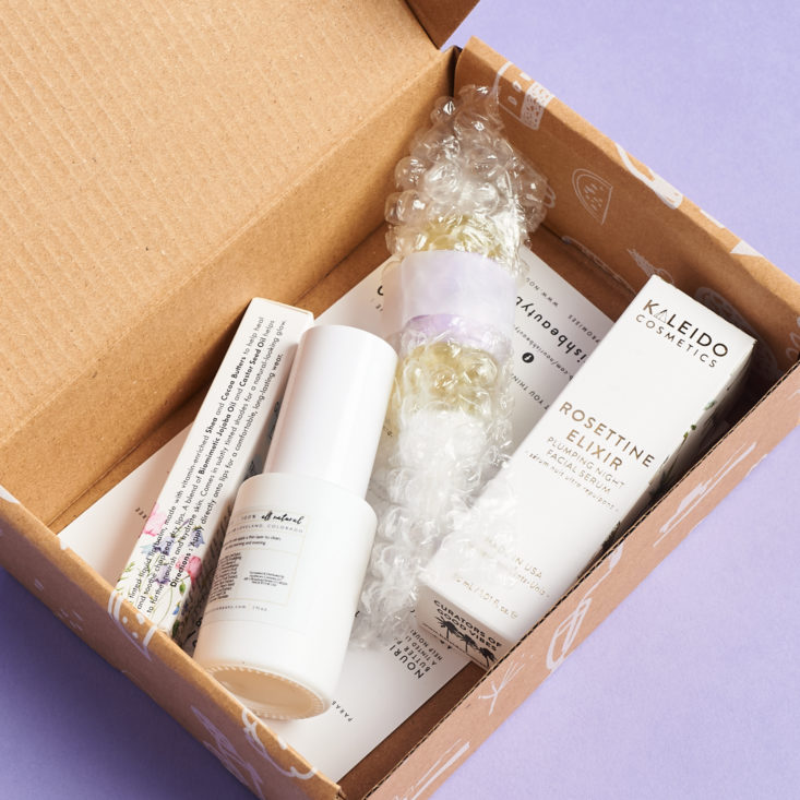 Open Box for Nourish Beauty Box July 2021