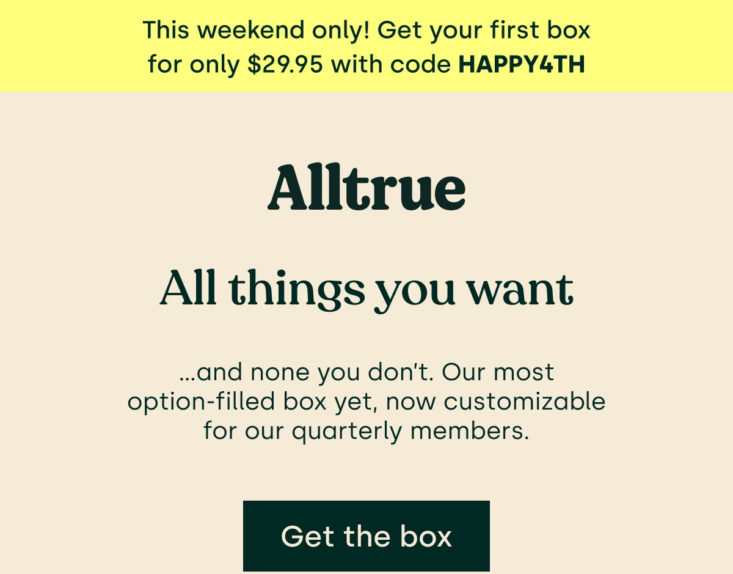 Alltrue Fourth of July Deal