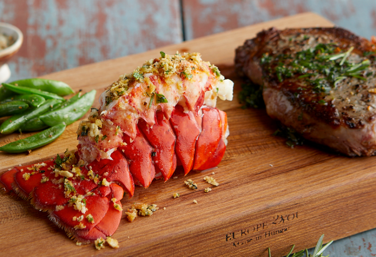 steak and lobster tails