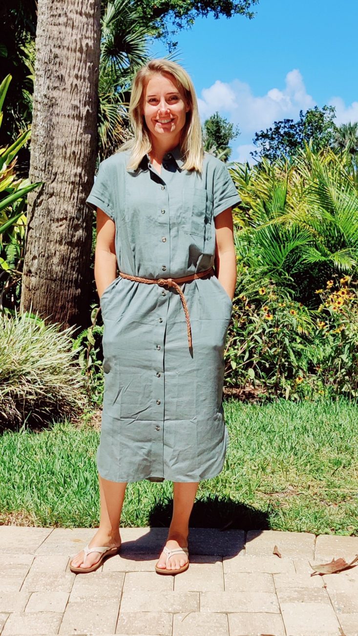 Universal Standard Dune linen shirt dress