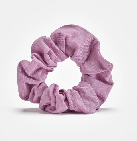 Moonlit Skincare: Bamboo Silk Scrunchie in Purple Haze