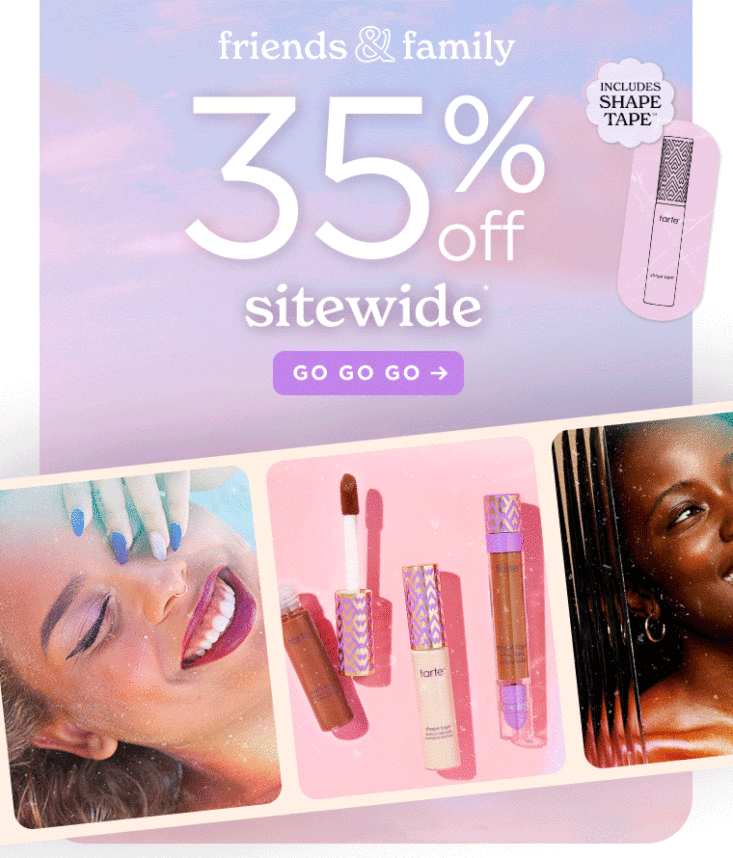 Tarte Up to 35 OFF in the Friends & Family Sale My Subscription