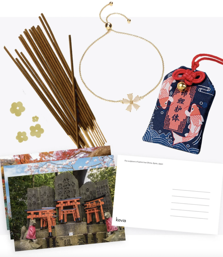 post cards, amulet, necklace, incense