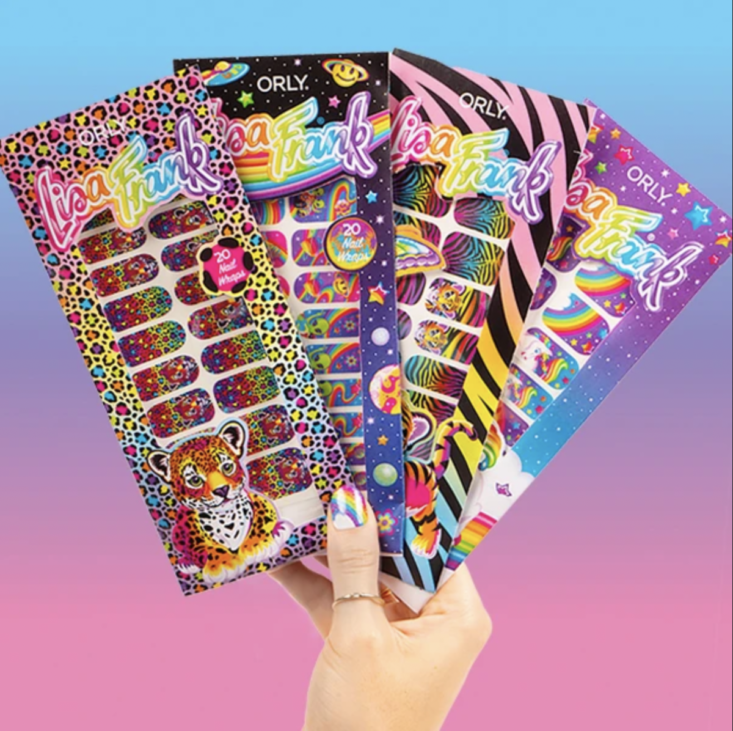 Lisa Frank nail wraps