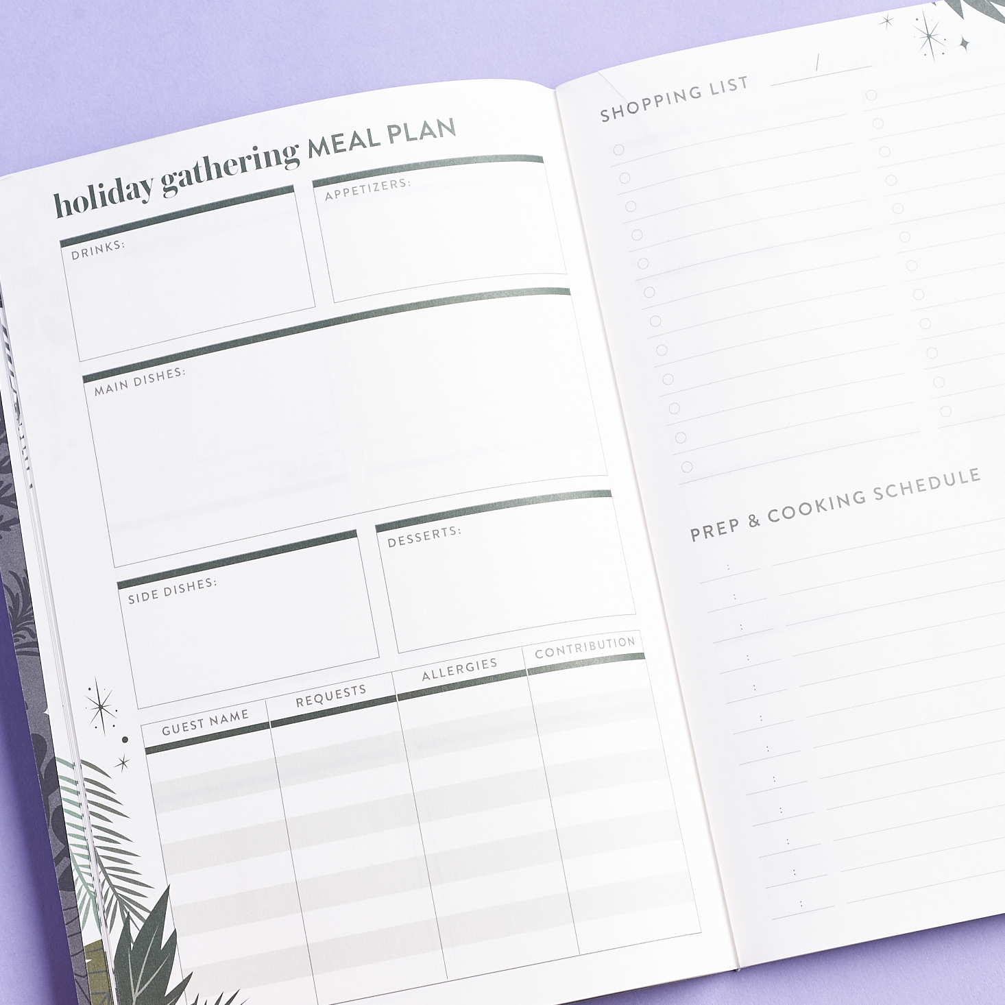 erin condren holiday petiteplanner meal plan spread