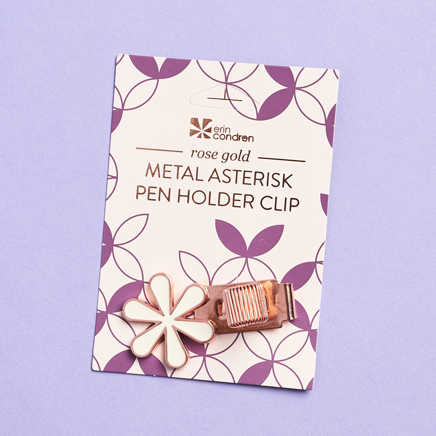 Erin Condren asterisk pen holder clip in package