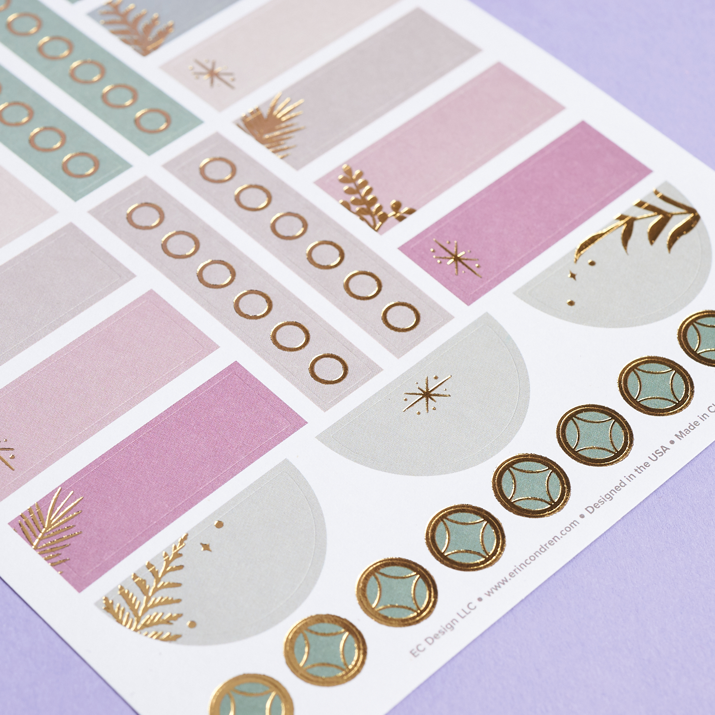 Erin Condren fall stickers functional close up