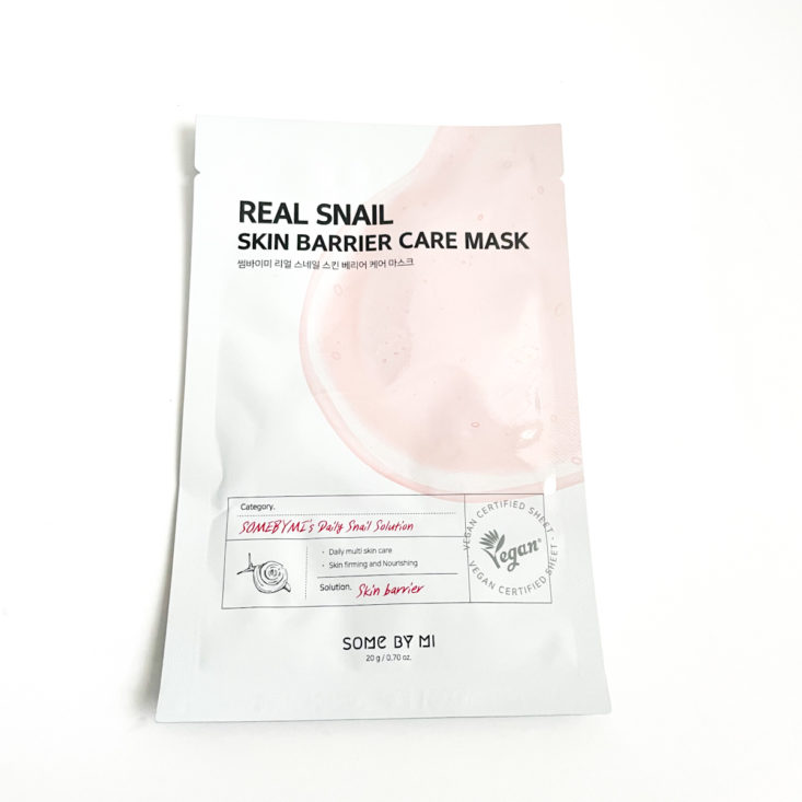 white and pink sheet mask