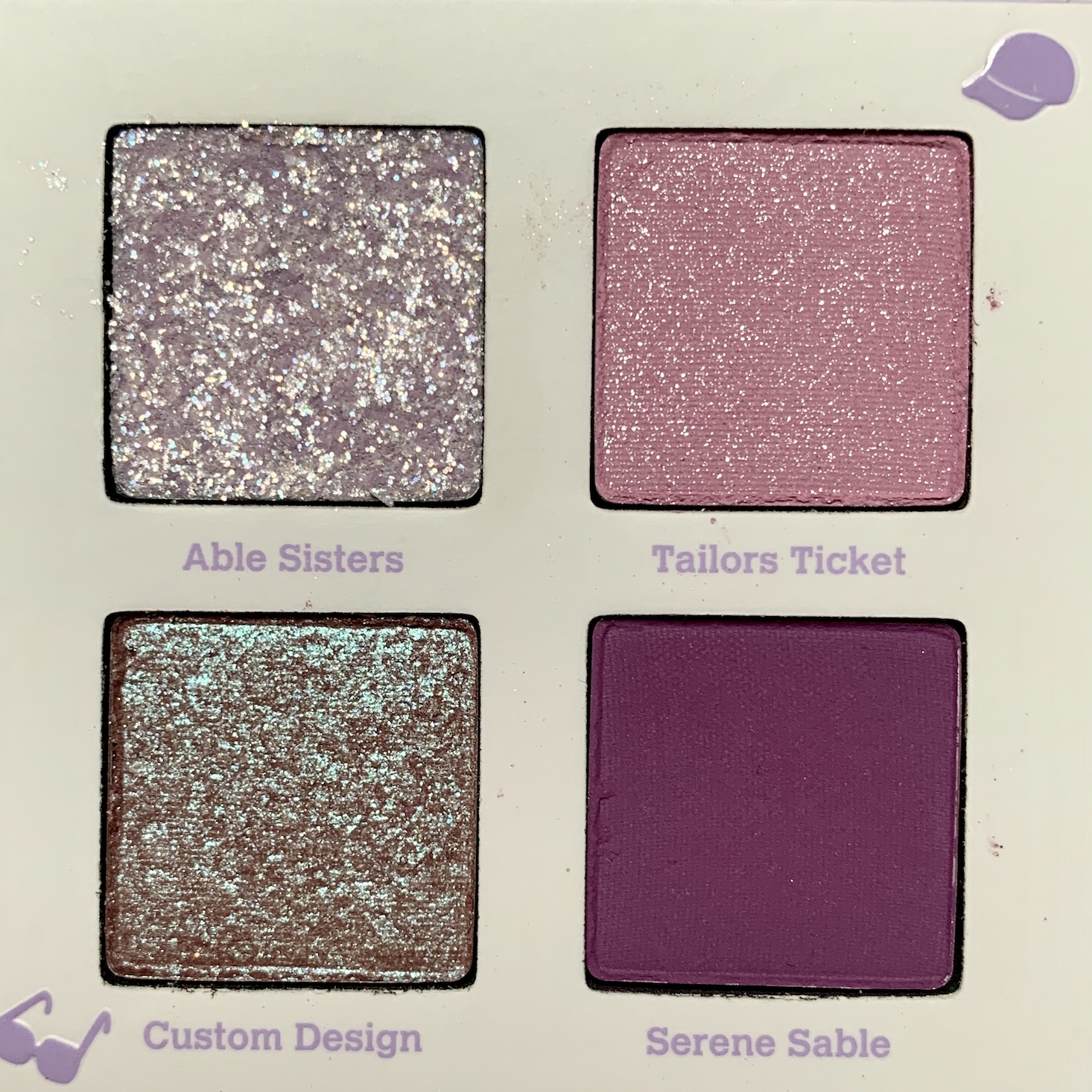 purple hued eyeshadow palette