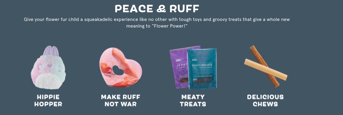 Photo of Toys and Treats from Peace and Ruff box from Super Chewer