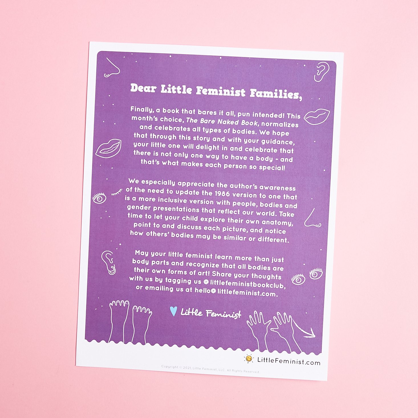 Welcome note from Little Feminist 2-4 August 2021