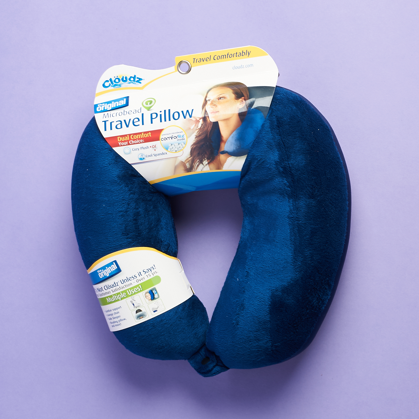 Front of Cloudz Neck Pillow for Bombay and Cedar Lifestyle Box July 2021