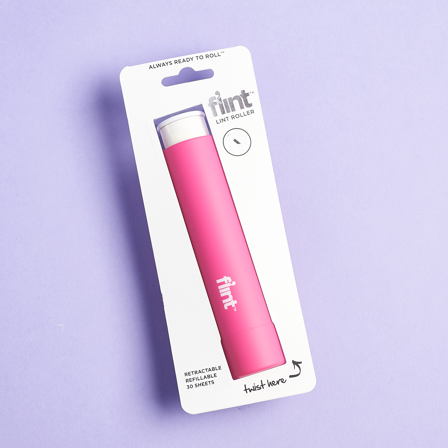 Front of Flint Retractable Lint Roller for Bombay and Cedar Lifestyle Box July 2021