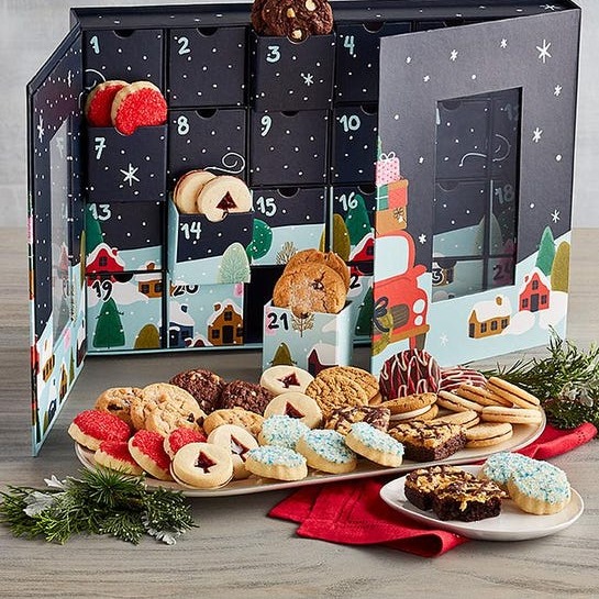 Photo of cookies and Advent Calendar from Harry & David