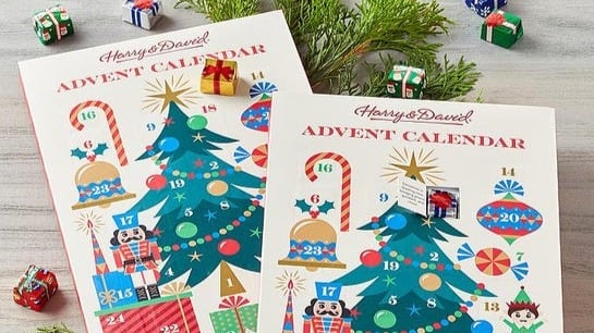 photo of two advent calendars from Harry & David