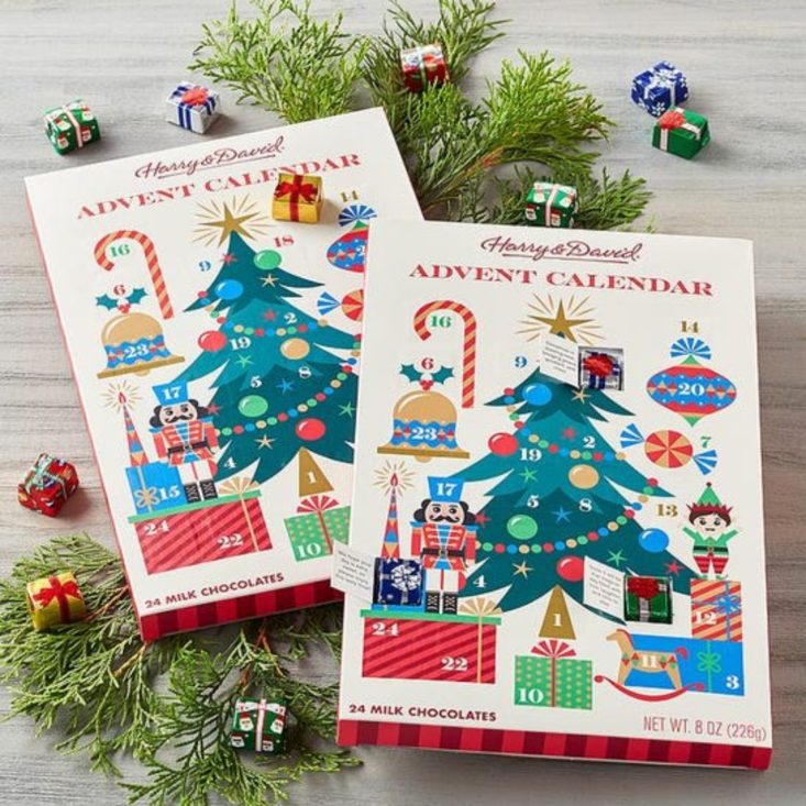 photo of two advent calendars from Harry & David