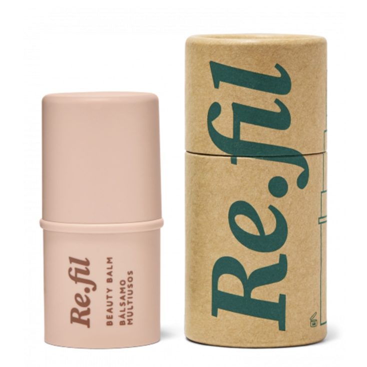 Front of Re.fil Beauty Balm in Peach:Tan for Birchbox September 2021