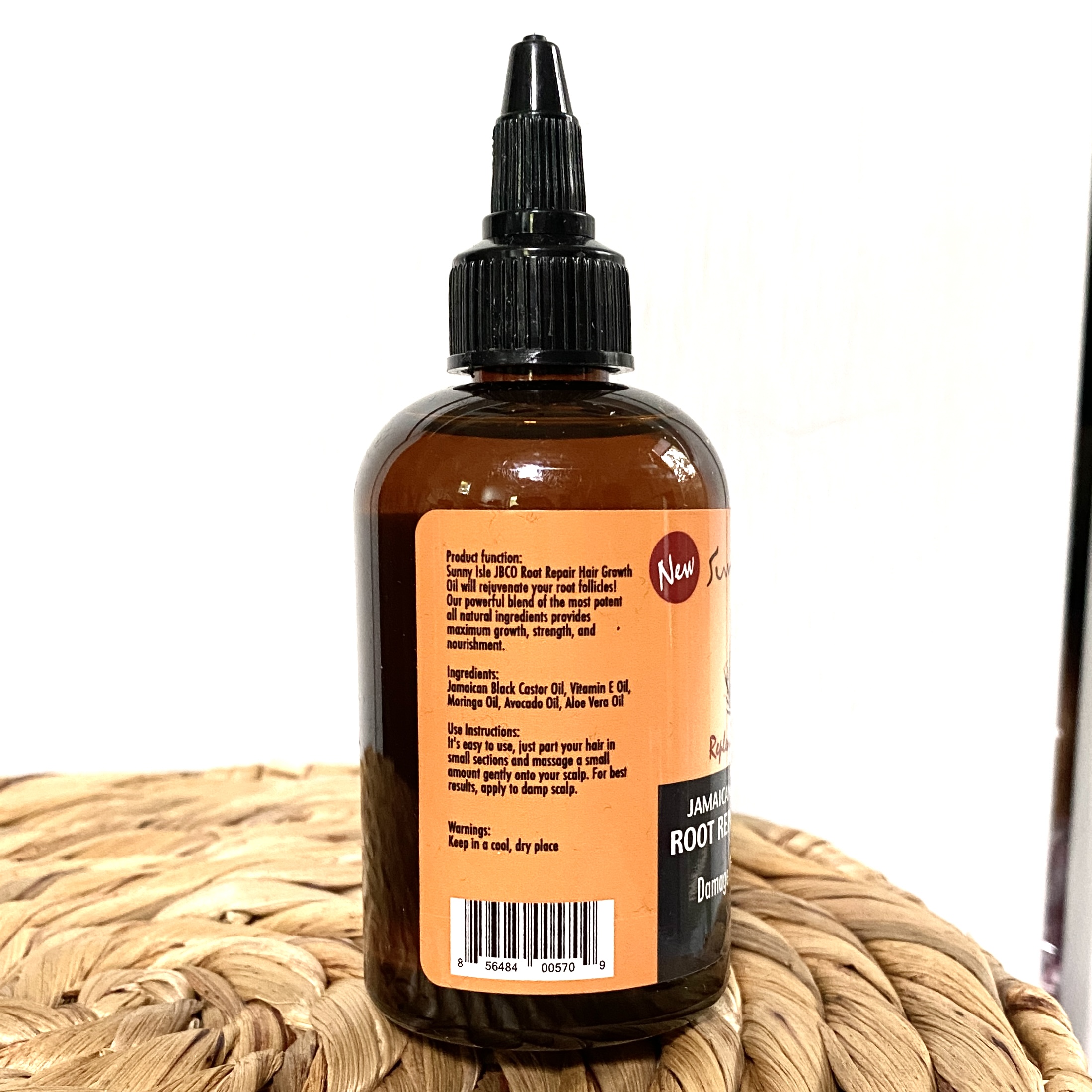 Side of Sunny Isle Jamaican Black Castor Oil Root Repair Growth Oil for Cocotique September 2021