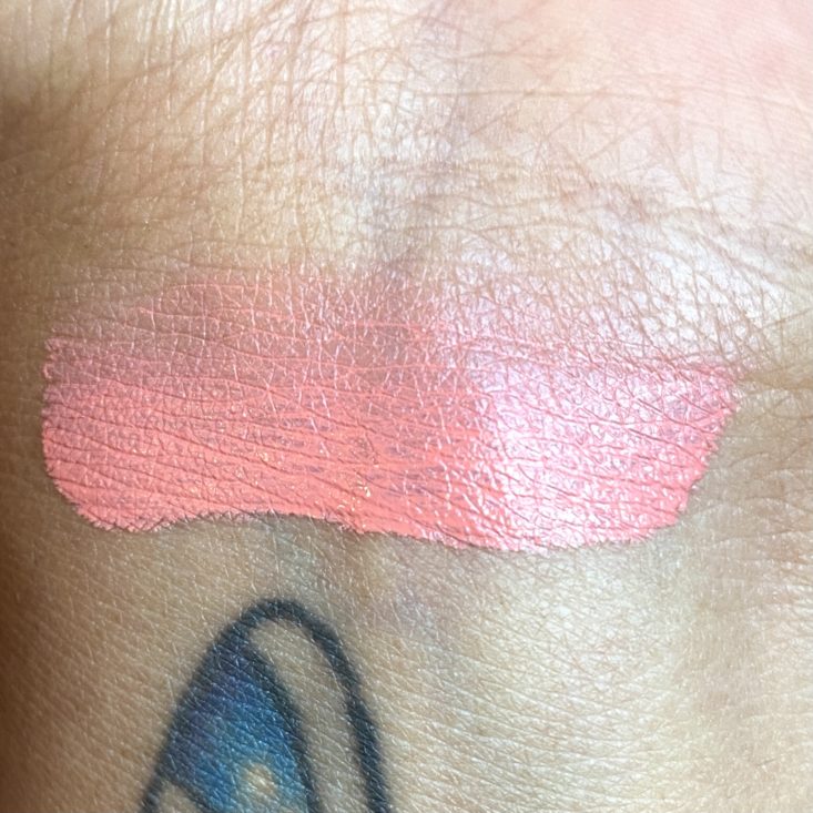 Swatch of Nourish Naturals Creamy Vegan Stain in Apricot for Nourish Beauty Box October 2021