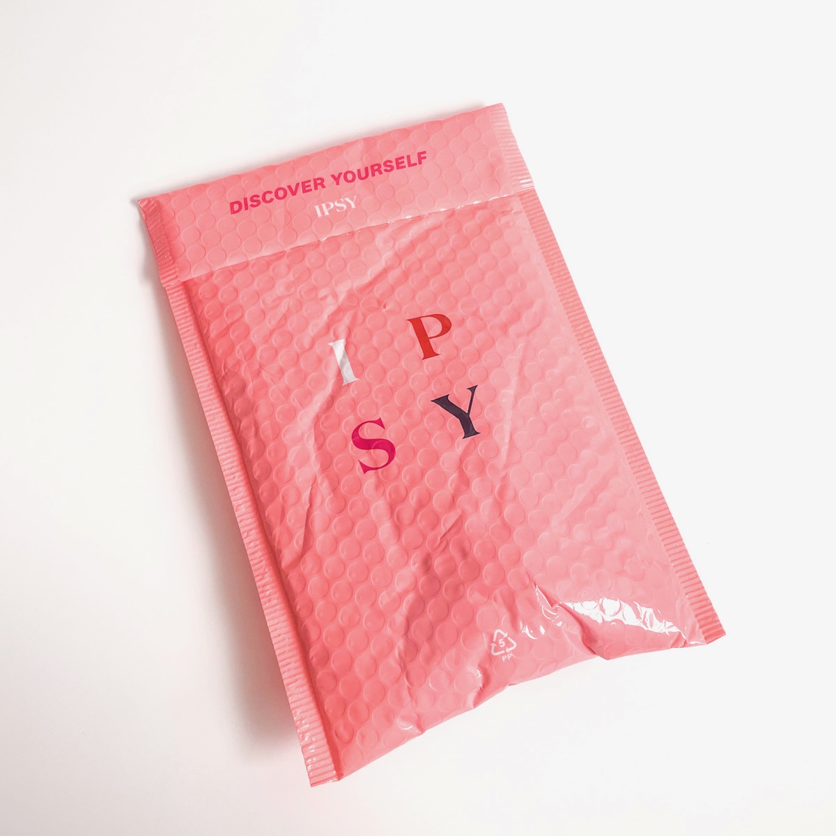 pink Ipsy bubble mailer