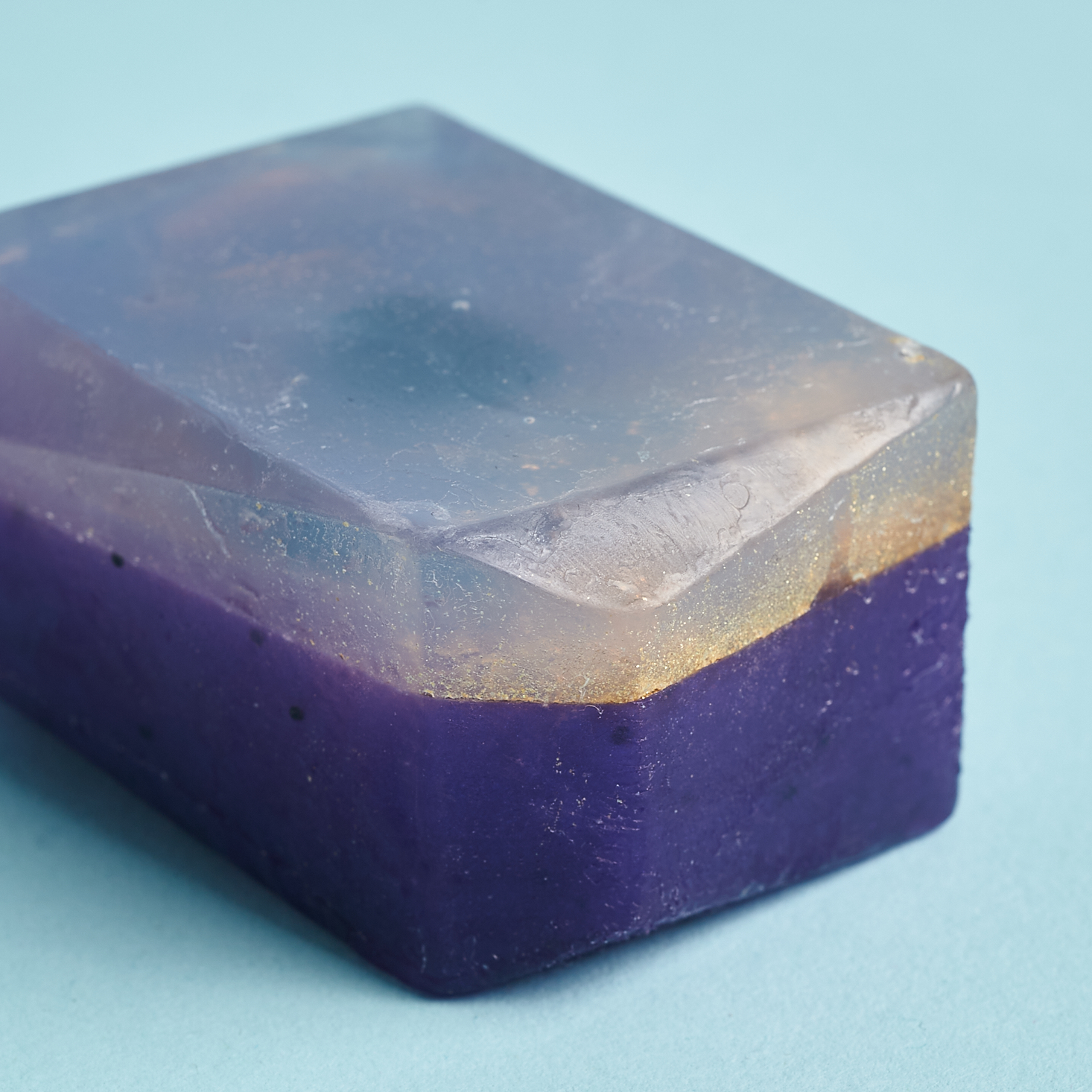 crystal bar soap, purple