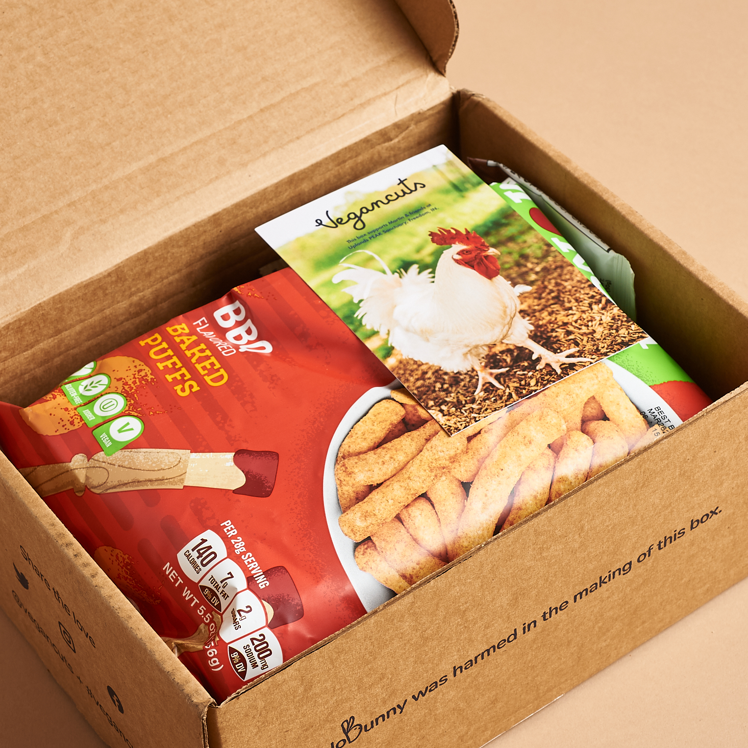 vegancuts cardboard box open