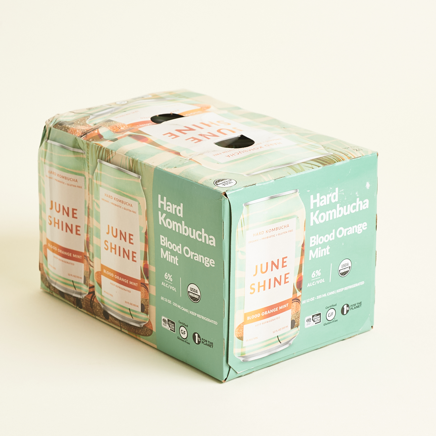 Box Front of Blood Orange Mint for JuneShine Sampler Pack