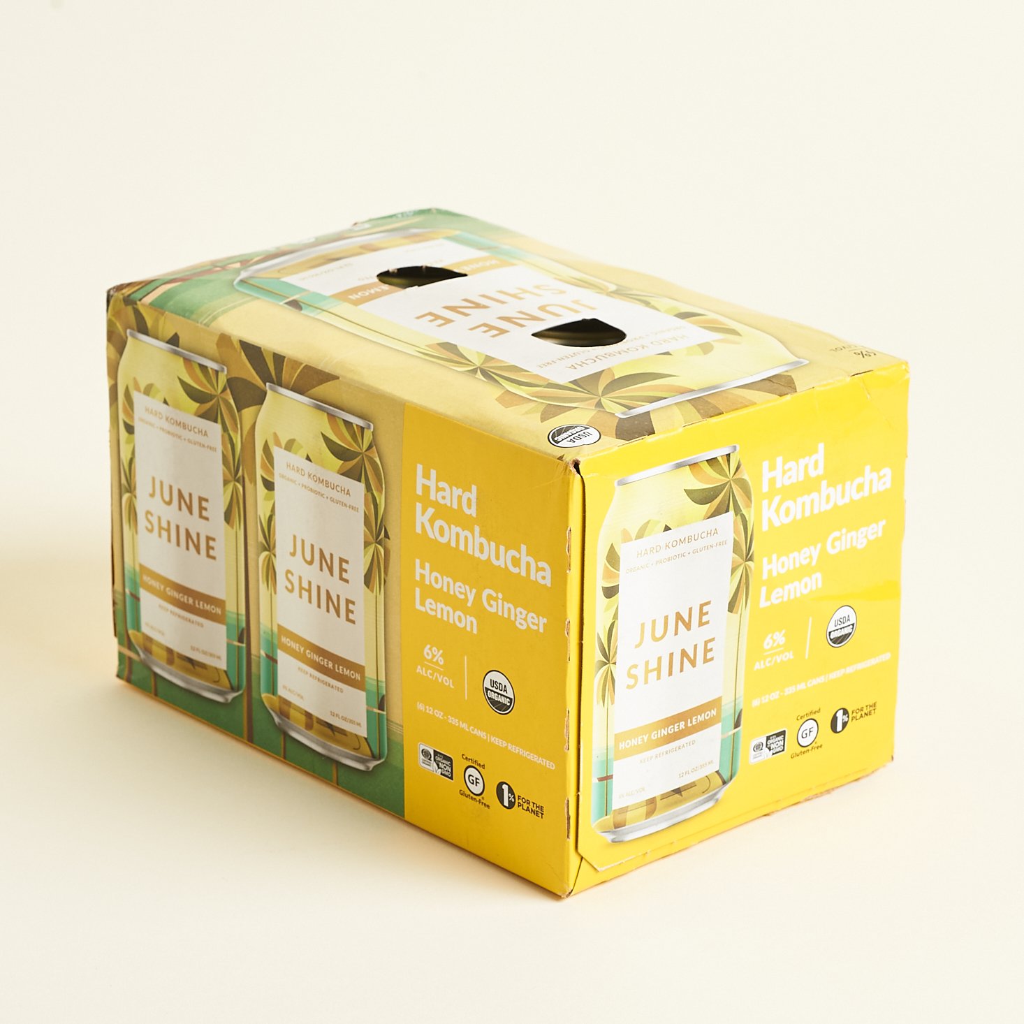 Box Front of Honey Ginger Lemon for JuneShine Sampler Pack